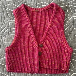 Free People Women’s Cropped Sweater Vest size M
